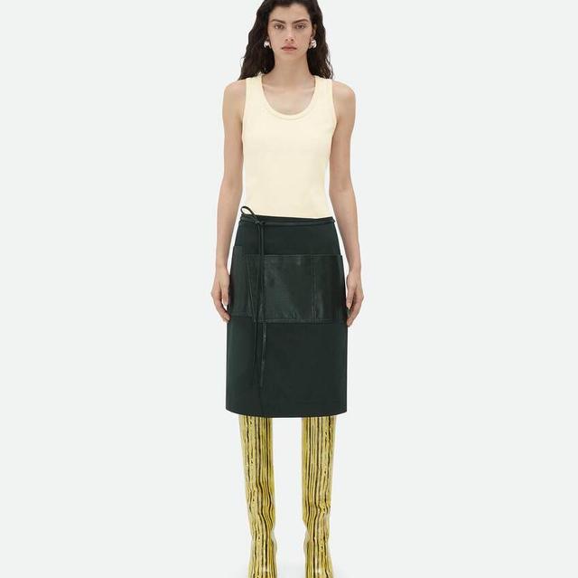 Cotton Twill Wrapped Skirt