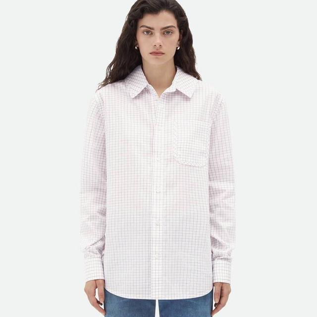 Crisp Cotton Silk Check Bandana Shirt