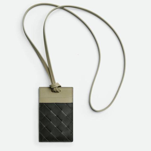 Intrecciato Card Case on Strap