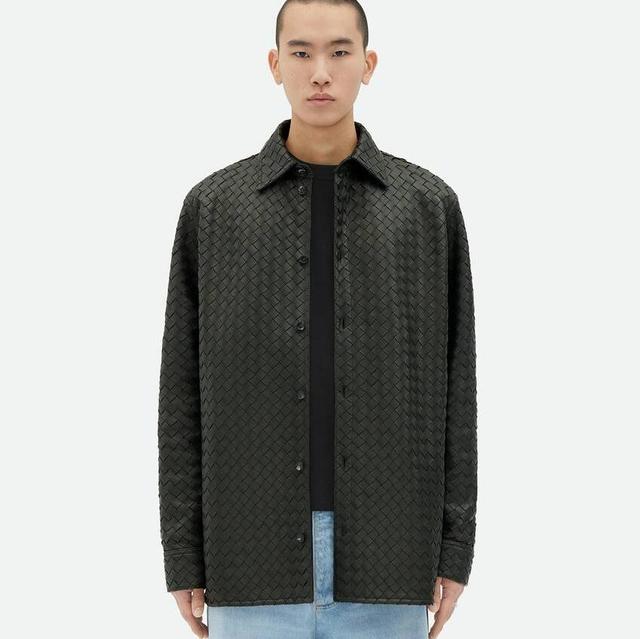 Intrecciato Relaxed Leather Shirt