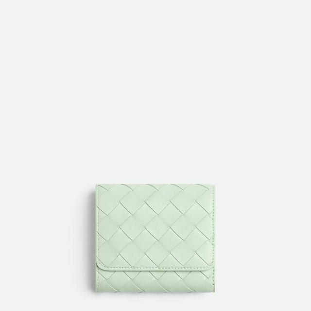 Intrecciato Tri-Fold Wallet With Origami Coin Purse