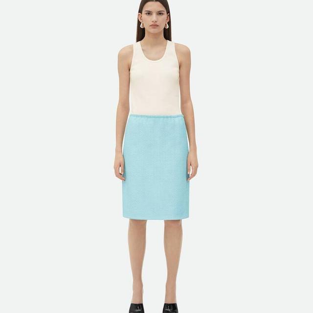 Mini Intrecciato Leather Skirt