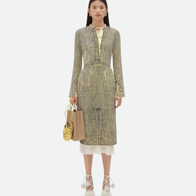 Printed Viscose Creased Dress