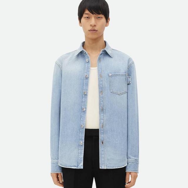 Relaxed Fit Light-Bleached Denim Shirt