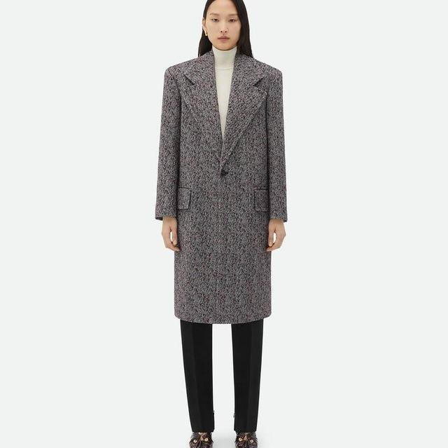 Textured Wool Blend Coat