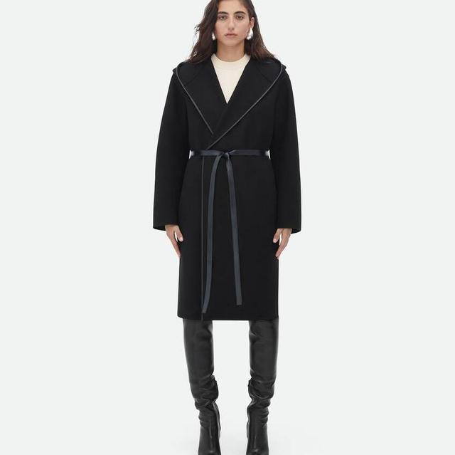 Wool and Cashmere Hooded Coat