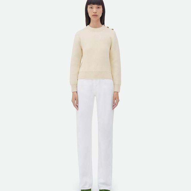 Wool Jumper With Metal Knot Buttons
