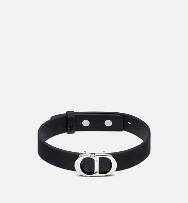 Cd Icon Leather Bracelet