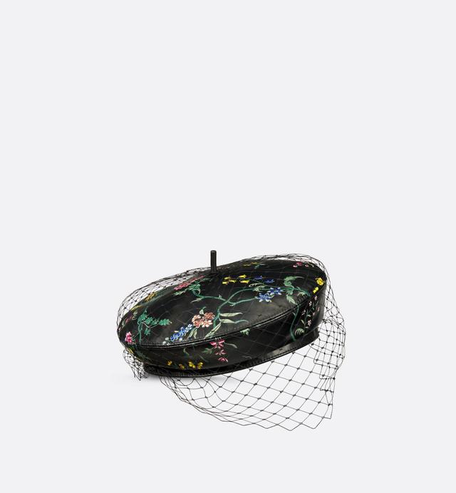 Dior Arty Dior Petites Fleurs Beret With Veil