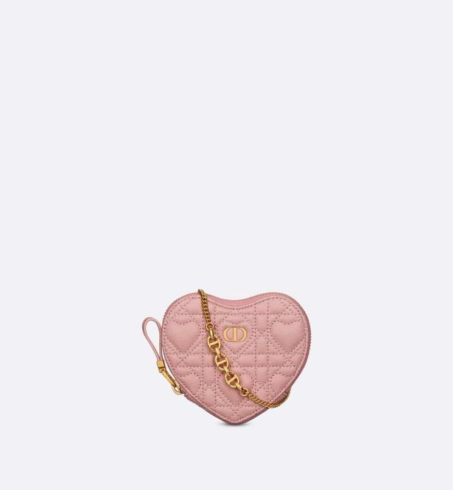 Dior Caro Heart Pouch With Chain