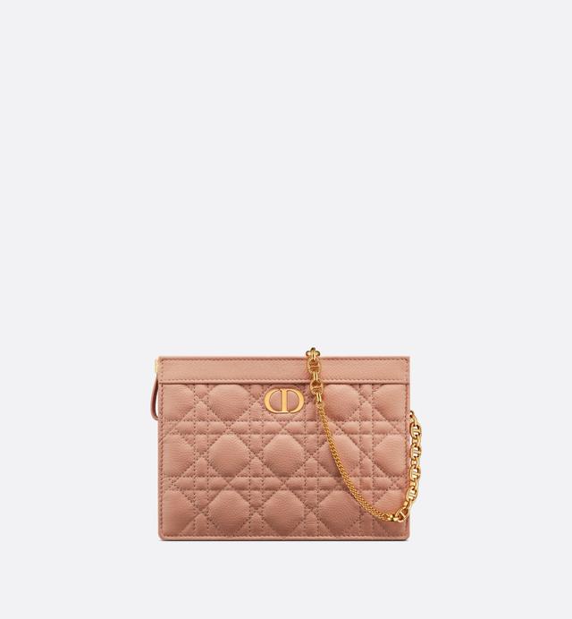 Dior Caro Zipped Pouch With Chain