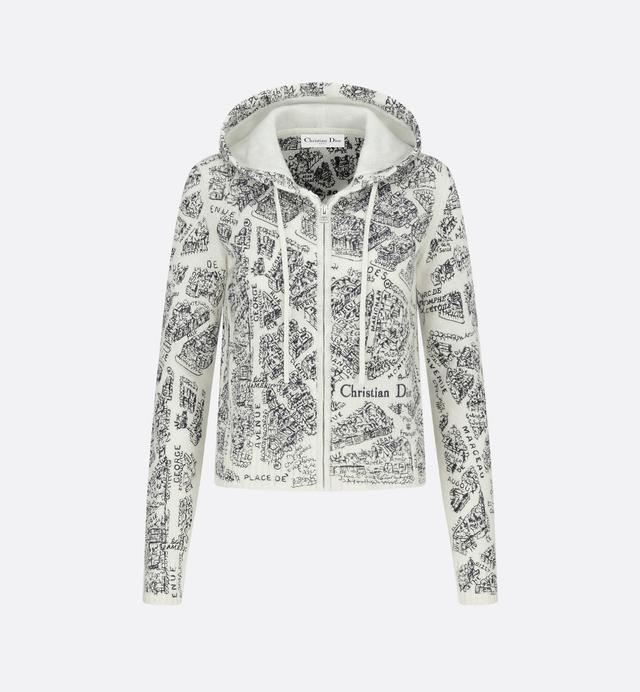 Embroidered Hooded Cardigan