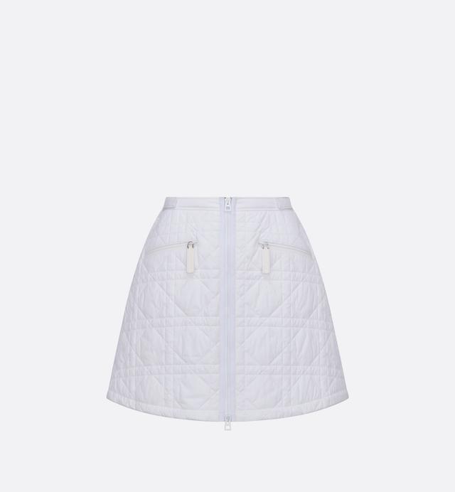 Macrocannage Flared Miniskirt