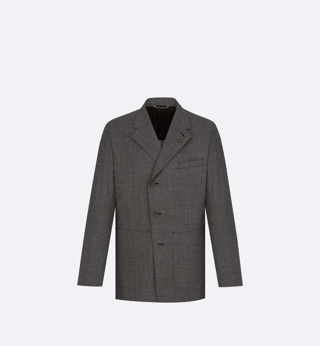 Micro-Houndstooth Workwear Jacket