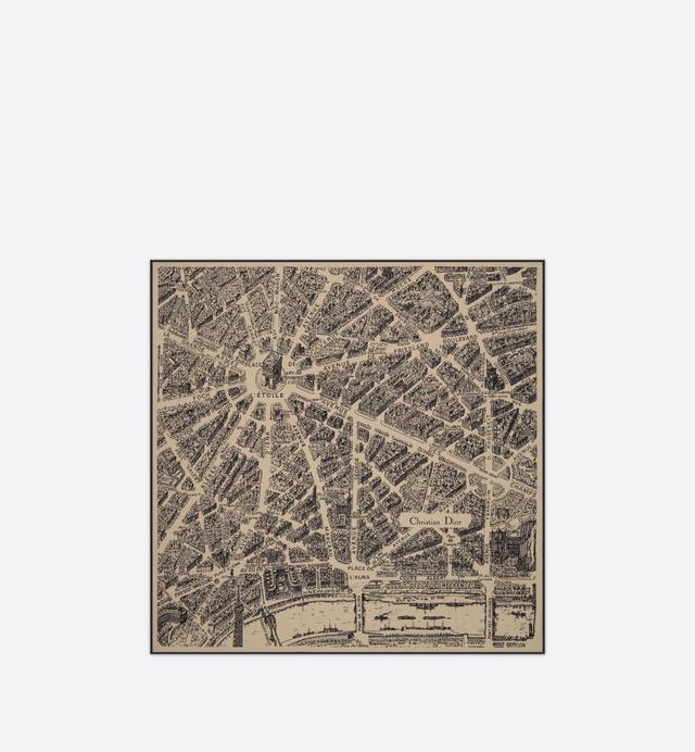 Plan De Paris 55 Square Scarf
