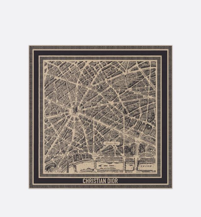 Plan De Paris 90 Square Scarf
