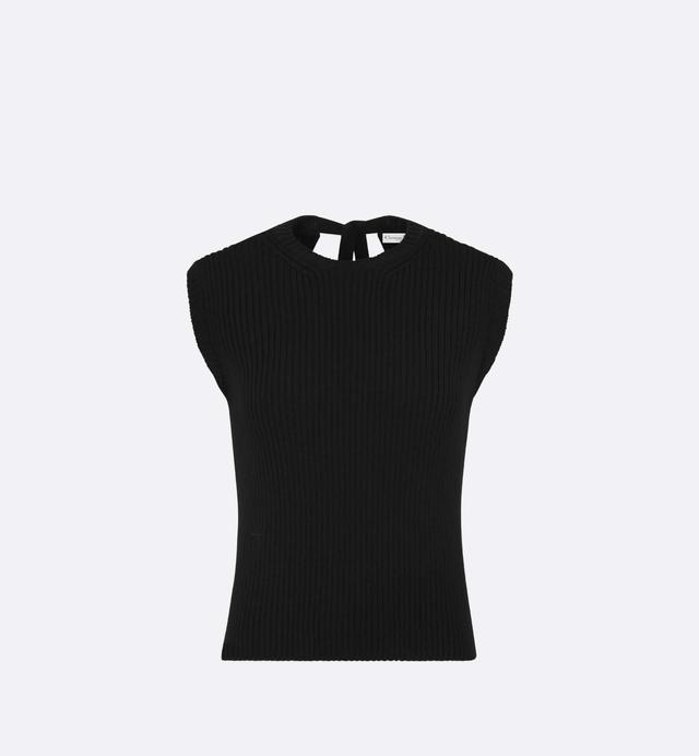 Sleeveless Open-Back Sweater