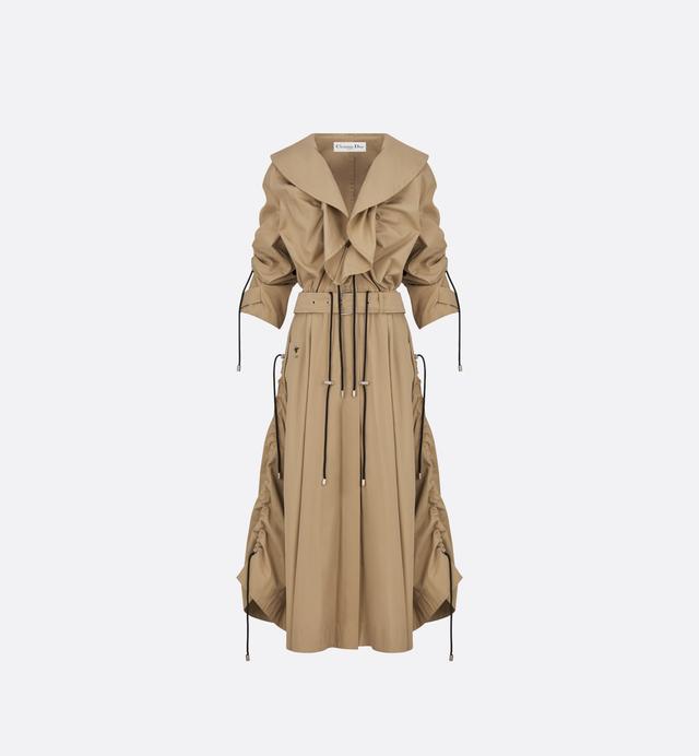Trench Coat With Ruffles