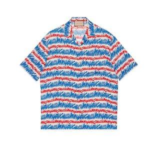 'Gucci Loves You' Print Silk Shirt 