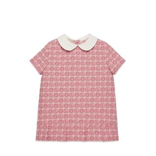 Baby Double G Cotton Jacquard Dress