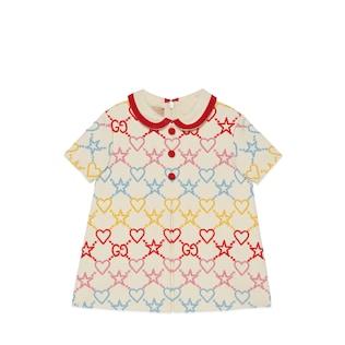 Baby Gg Hearts Viscose Dress