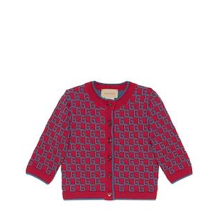 Baby Square G Cotton Cardigan