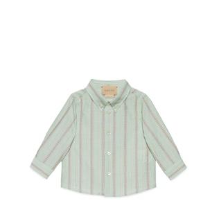 Baby Square G Striped Cotton Shirt
