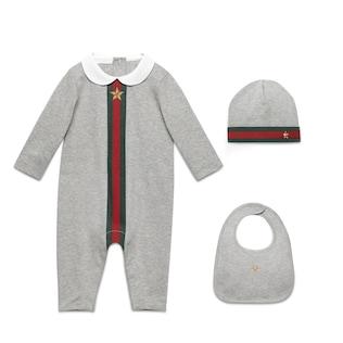 Baby Web Print Three-Piece Gift Set