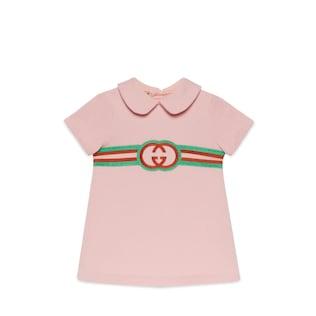 Baby Cotton Jersey Dress With Embroidery