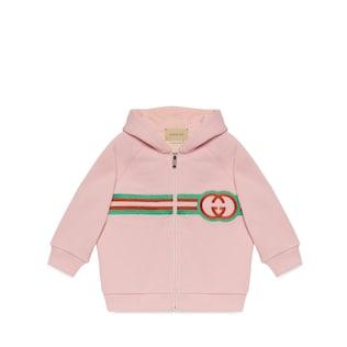 Baby Cotton Zip Jacket With Embroidery