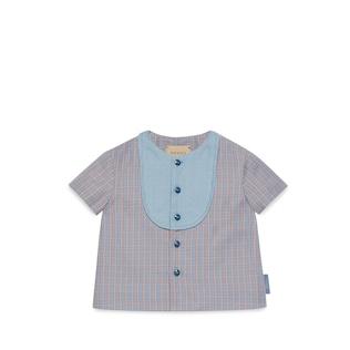 Baby Linen and Wool Check Jacket