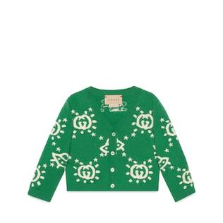Baby Wool Cardigan With Intarsia