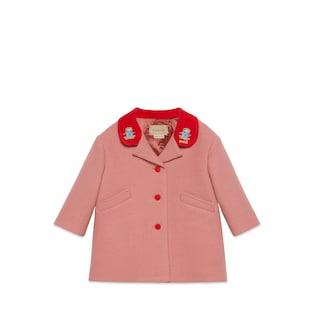 Baby Wool Coat With Embroidery
