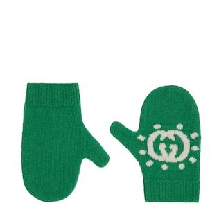 Baby Wool Mittens With Intarsia