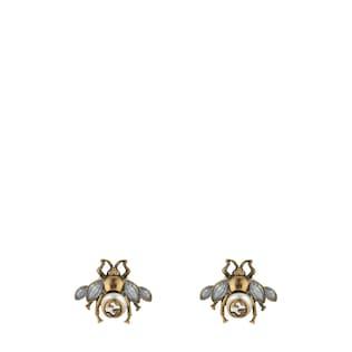 Bee earrings with crystals 
