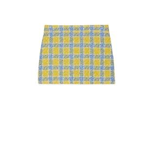 Check Lamé Tweed Skirt