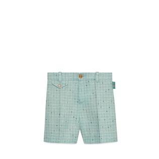 Children's Check Damier Wool Pants