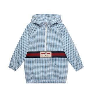 Children's Gingham Jersey Jacket With Web