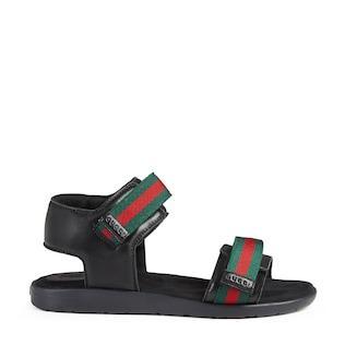Children's Leather Sandal With Web