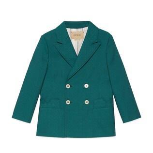 Children's Mini Square G Check Wool Jacket