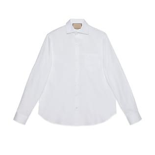 Cotton Boxy Shirt With Double G