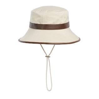 Cotton Bucket Hat With Chin Strap