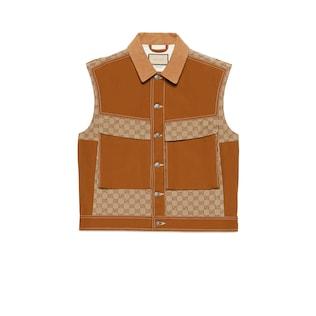 Cotton Canvas and Gg Supreme Gilet
