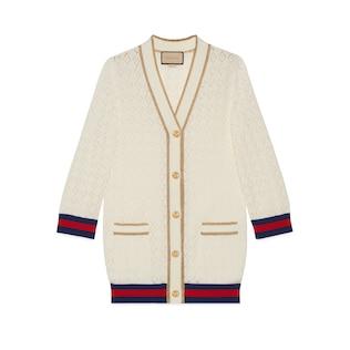 Cotton Cardigan With Web