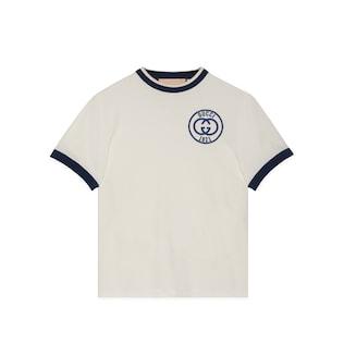 Cotton Jersey T-Shirt With Gucci Embroidery