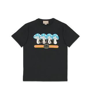Cotton Jersey T-Shirt With Print