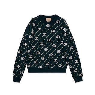 Cotton Jersey Sweatshirt With Crystals
