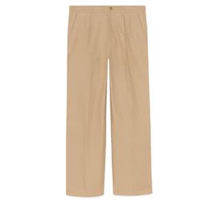Cotton Pant With Gucci Embroidery
