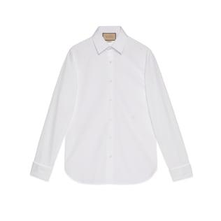 Cotton Poplin Shirt With Double G