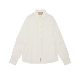 Cotton Shirt With Detachable Sleeves